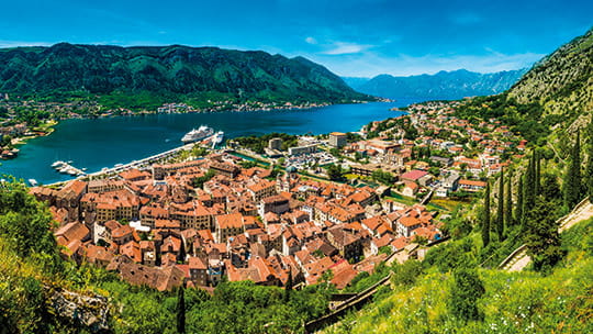 A view over Kotor Bay, Montenegro